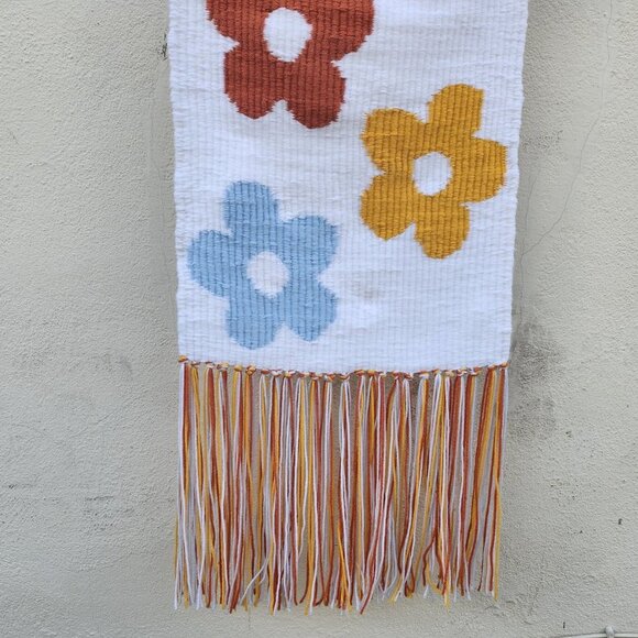 5/$100 SALE - Vintage Mid Century Style Floral Tapestry - Picture 4 of 6